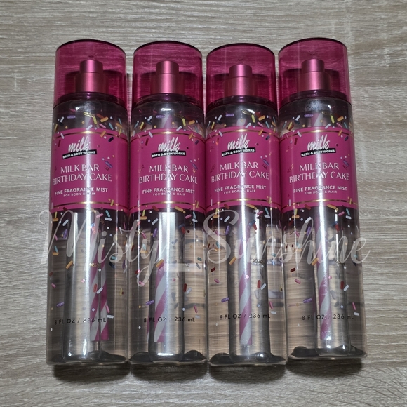 Bath & Body Works Other - Milk Bar Birthday Cake Fine Fragrance Body Mist Set of 4 NEW by Bath Body Works